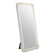 Madie Floor Mirror with LED Lights- Bluetooth Speaker- White Metal 32x71