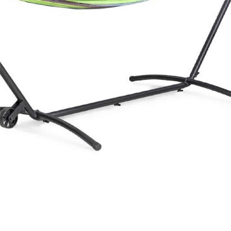 Joena Outdoor Hammock Stand with Angled Frame- Black Steel 130 Inch