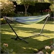 Joena Outdoor Hammock Stand with Angled Frame- Black Steel 130 Inch