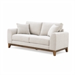 Wera Accent Loveseat with 2 Pillows- Light Gray Chenille- 65 Inch