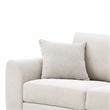 Wera Accent Loveseat with 2 Pillows- Light Gray Chenille- 65 Inch
