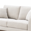 Wera Accent Loveseat with 2 Pillows- Light Gray Chenille- 65 Inch