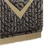 Dero Loveseat- 3 Pillows- Black Velvet- Gold Zebra Print Panels- 66 Inch