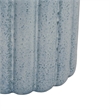 Scalloped Planter- Cylindrical Shape- Speckled Blue Ceramic 11 Inch