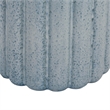 Scalloped Planter- Cylindrical Shape- Speckled Blue Ceramic 11 Inch