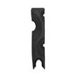 Tabletop Decor- Pillar Candle Stand- Geometric Cutouts- Black Resin 21 Inch