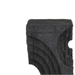 Tabletop Decor- Pillar Candle Stand- Geometric Cutouts- Black Resin 21 Inch