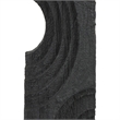 Tabletop Decor- Pillar Candle Stand- Geometric Cutouts- Black Resin 21 Inch