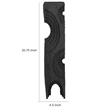 Tabletop Decor- Pillar Candle Stand- Geometric Cutouts- Black Resin 21 Inch