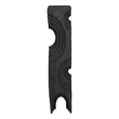 Tabletop Decor- Pillar Candle Stand- Geometric Cutouts- Black Resin 21 Inch