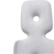 Abstract Totem Sculpture- Cutout Center- Pedestal- White Resin 20 Inch