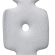 Abstract Totem Sculpture- Cutout Center- Pedestal- White Resin 20 Inch