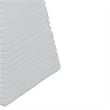 Decorative Pyramid Sculpture- Horizontally Ribbed White Resin 15 Inch