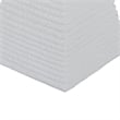 Decorative Pyramid Sculpture- Horizontally Ribbed White Resin 15 Inch