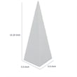 Decorative Pyramid Sculpture- Horizontally Ribbed White Resin 15 Inch