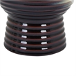Decorative Planter- Tapered Body- Flared Pedestal- Gray Ceramic 10 Inch