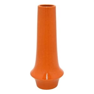 Seny Decorative Vase- Narrow Neck- Flared Base- Orange Ceramic 16 Inch