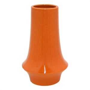 Seny Decorative Vase- Narrow Neck- Flared Base- Orange Ceramic 12 Inch