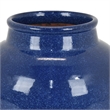 Ginger Jar Vase- Speckled and Glazed Top- Blue and Brown Ceramic 10 Inch