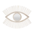 Ruhy Decorative Wall-Mounted Mirror with Eye-Shape Design- White Wood