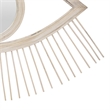Ruhy Decorative Wall-Mounted Mirror with Eye-Shape Design- White Wood