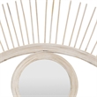 Ruhy Decorative Wall-Mounted Mirror with Eye-Shape Design- White Wood