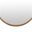 Drek Traditional Round Wall Mirror with Ornate Crest Top- Gold Metal 24x27