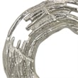 Steve Abstract Ring Sculpture with Black Pedestal Stand- Textured Silver
