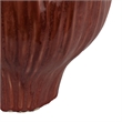 Siena Decorative Planter with Petal Edge Design- Red Ceramic 10 Inch