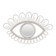 Davie Eye-Shaped Wall Mirror with Loop Details- White Natural Fiber