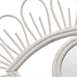 Davie Eye-Shaped Wall Mirror with Loop Details- White Natural Fiber