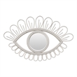 Davie Eye-Shaped Wall Mirror with Loop Details- White Natural Fiber