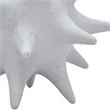 Xyla Decorative Orb with Spiked Starburst Patterns- White Resin 8 Inch