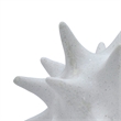 Xyla Decorative Orb with Spiked Starburst Patterns- White Resin 8 Inch