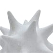 Xyla Decorative Orb with Spiked Starburst Patterns- White Resin 8 Inch