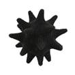Noah Decorative Orb Sculpture with Spiked Details- Black Resin 8 Inch