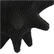 Noah Decorative Orb Sculpture with Spiked Details- Black Resin 8 Inch