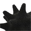 Noah Decorative Orb Sculpture with Spiked Details- Black Resin 8 Inch