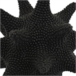 Noah Decorative Orb Sculpture with Spiked Details- Black Resin 8 Inch
