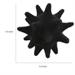 Noah Decorative Orb Sculpture with Spiked Details- Black Resin 8 Inch