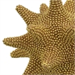 Noah Decorative Orb Sculpture with Spiked Details- Gold Resin 8 Inch