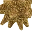 Noah Decorative Orb Sculpture with Spiked Details- Gold Resin 8 Inch