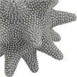 Noah Decorative Orb Sculpture with Spiked Details- Silver Resin 8 Inch
