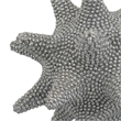 Noah Decorative Orb Sculpture with Spiked Details- Silver Resin 8 Inch