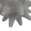 Noah Decorative Orb Sculpture with Spiked Details- Silver Resin 8 Inch