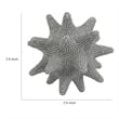 Noah Decorative Orb Sculpture with Spiked Details- Silver Resin 8 Inch