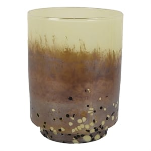 Sophie Vase with Frosted Gradient- Speckled Base- Multi-Tone Glass 9 Inch