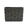 Posy Decorative Block Vase with Hammered Texture- Black Aluminum 12 Inch