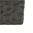 Posy Decorative Block Vase with Hammered Texture- Black Aluminum 12 Inch