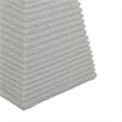 Fuji Decorative Pyramid Sculpture with Layered Ridges- White Resin